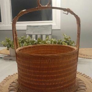 Rare boho wicker basket